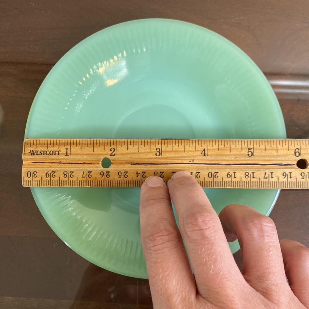 Fire King Jadeite Jane Ray Cup and Saucer - Vintage - Picture 5 of 6